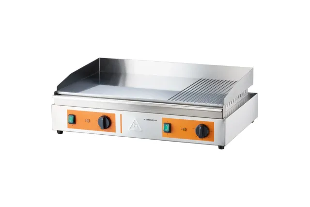 Płyta grillowa, 2/3 gładka, 1/3 ryflowana, Caterina, P 3.5 kW Caterina 745104
