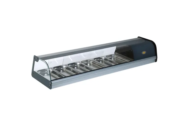 Witryna chłodnicza ekspozycyjna, nastawna, 6x GN 1/3 Roller Grill 777134
