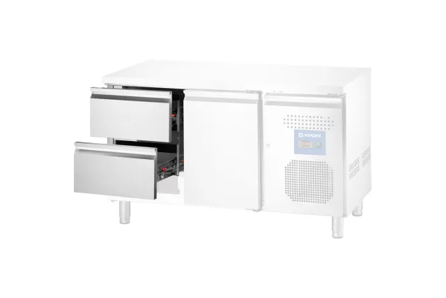 Moduł 2 szuflad do stołów chłodniczych GN 1/1 z agregatem z boku Stalgast 831000