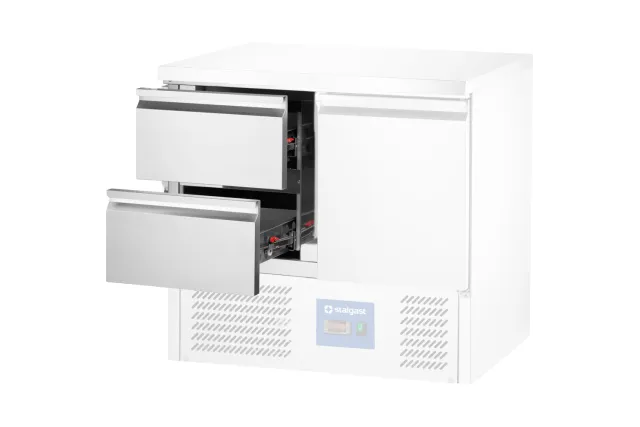 Moduł 2 szuflad do stołów chłodniczych GN 1/1 z agregatem na dole Stalgast 831001