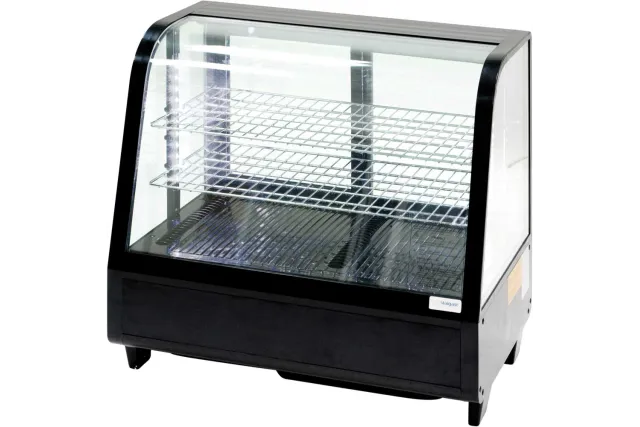 Witryna ekspozycyjna 100 l czarna oświetlenie LED Stalgast 852104