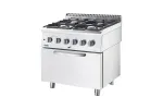 Kuchnia gazowa ECO z piekarnikiem elektrycznym, 800x700, 14.0+6.5 kW, G20/20 mbar Stalgast 9713710