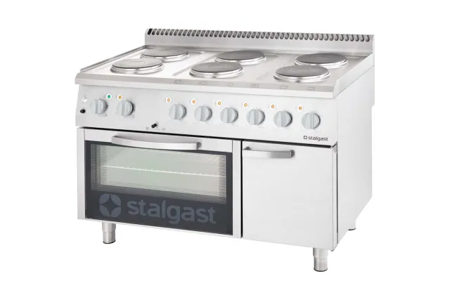 Kuchnia elektryczna, 6-polowa z piekarnikiem elektrycznym, 15.6+7 kW Stalgast 9717000