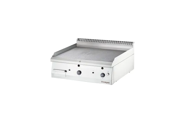 Płyta grillowa nastawna, stalowa, ryflowana, gazowa, 800x700, 13.0 kW, G30/37 mbar Stalgast 9731230