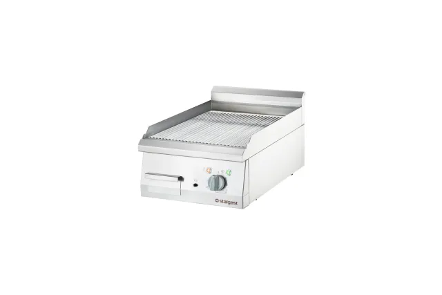 Płyta grillowa elektryczna, chromowana, ryflowana, P 4 kW, U 400 V Stalgast 9736200