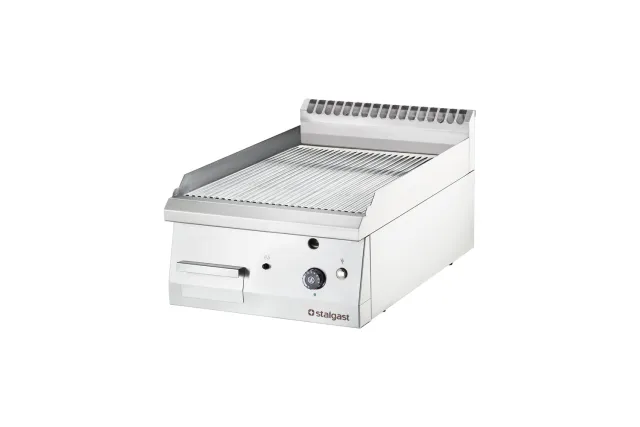 Płyta grillowa nastawna, chromowana, ryflowana, gazowa, 400x700, 6.5 kW, G30/37 mbar Stalgast 9736230