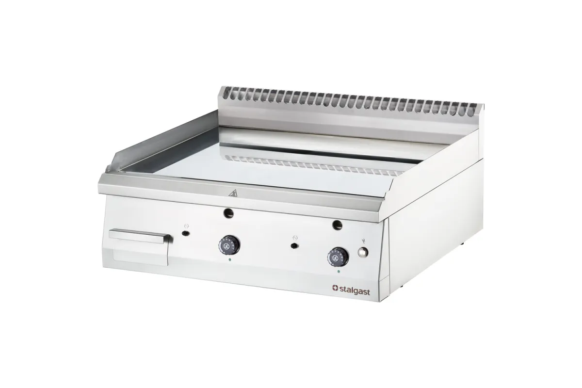 Płyta grillowa nastawna, chromowana, gładka, gazowa, 800x700, 13.0 kW, G20/20 mbar Stalgast 9737110