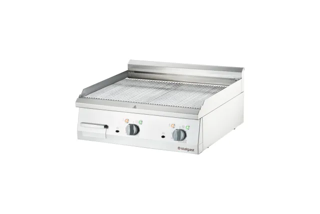 Płyta grillowa elektryczna, chromowana, ryflowana, P 8.1 kW, U 400 V Stalgast 9737200