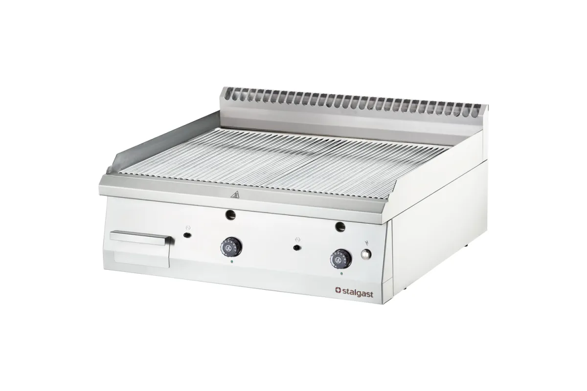 Płyta grillowa nastawna, chromowana, ryflowana, gazowa, 800x700, 13.0 kW, G20/20 mbar Stalgast 9737210