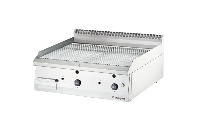 Płyta grillowa nastawna, chromowana, ryflowana, gazowa, 800x700, 13.0 kW, G30/37 mbar Stalgast 9737230