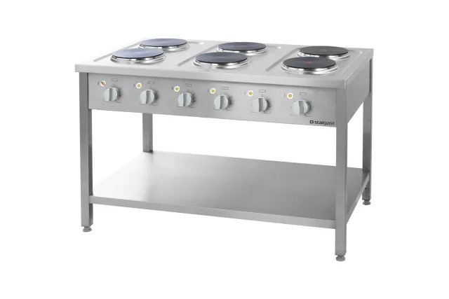 Kuchnia elektryczna, 6-płytowa, 15.6 kW Stalgast 979600