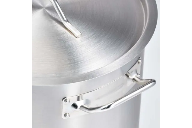 Garnek wysoki z pokrywką, stalowy, Ø 240 mm, V 9 l Gredil 011245