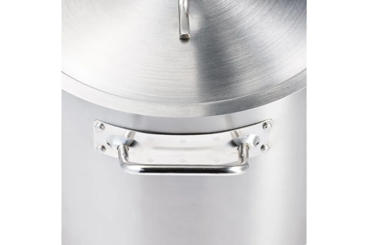 Garnek wysoki z pokrywką, stalowy, Ø 280 mm, V 15.4 l Gredil 011285