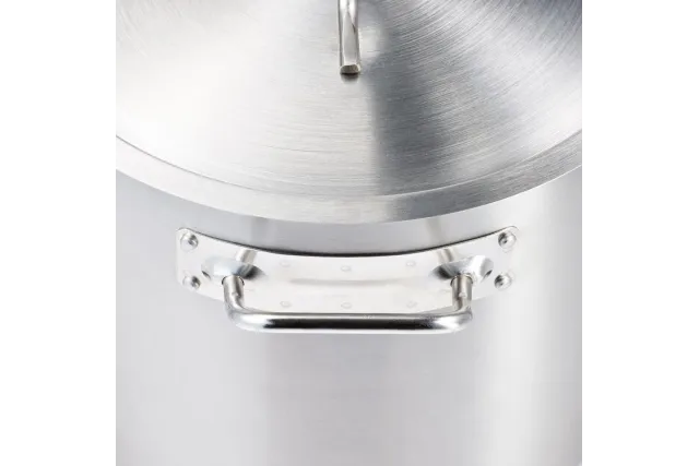 Garnek wysoki z pokrywką, stalowy, Ø 320 mm, V 25.7 l Gredil 011345