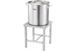 Garnek wysoki z pokrywką, stalowy, Ø 500 mm, V 98.2 l Gredil 011505