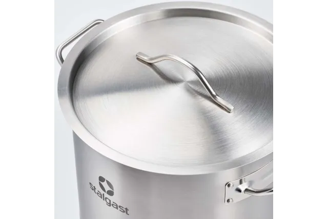 Garnek średni z pokrywką, stalowy, Ø 360 mm, V 22.4 l Gredil 012365