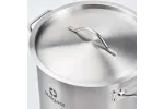 Garnek średni z pokrywką, stalowy, Ø 360 mm, V 22.4 l Gredil 012365