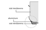 Garnek niski z pokrywką, stalowy, Ø 320 mm, V 12.9 l Stalgast 013322
