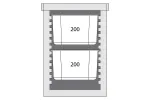 Pojemnik termoizolacyjny, czarny, 12 x GN 1/1 20 mm Stalgast 055106