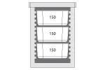 Pojemnik termoizolacyjny, czarny, 12 x GN 1/1 20 mm Stalgast 055106
