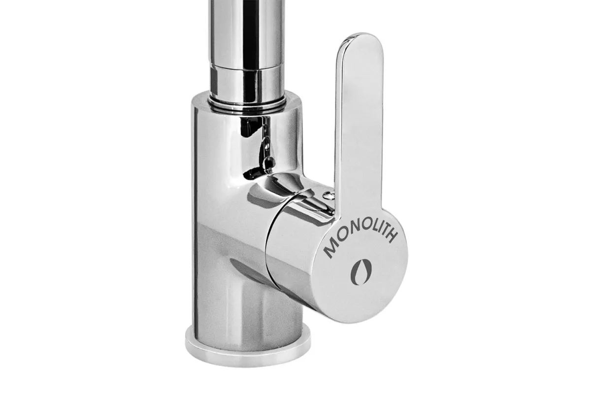Bateria umywalkowa z wyciąganym prysznicem na sprężynie, H 445 mm Monolith 651115