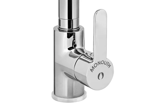 Bateria umywalkowa z wyciąganym prysznicem na sprężynie, H 445 mm Monolith 651115