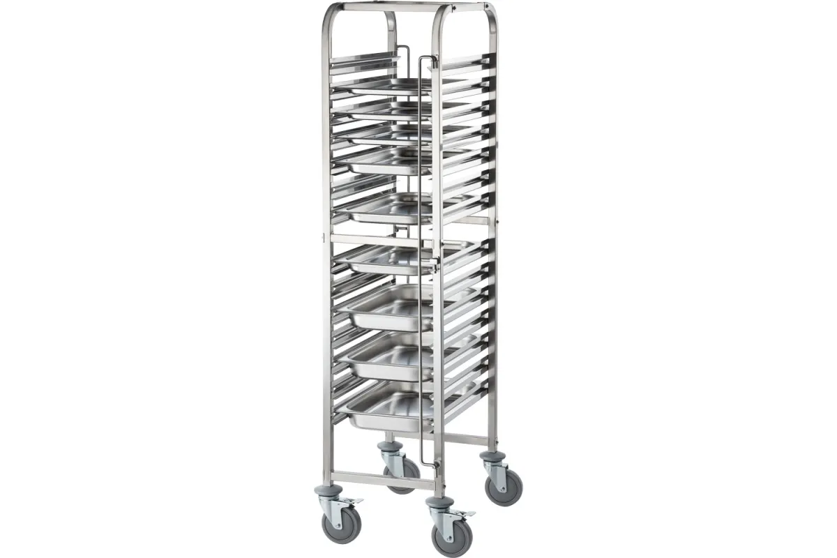 Wózek transportowy ze stali nierdzewnej, 14x GN 1/1 Stalgast 662111