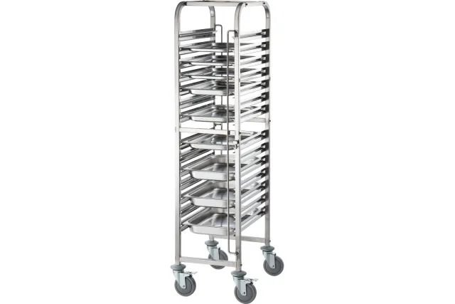 Wózek transportowy ze stali nierdzewnej, 14x GN 1/1 Stalgast 662111