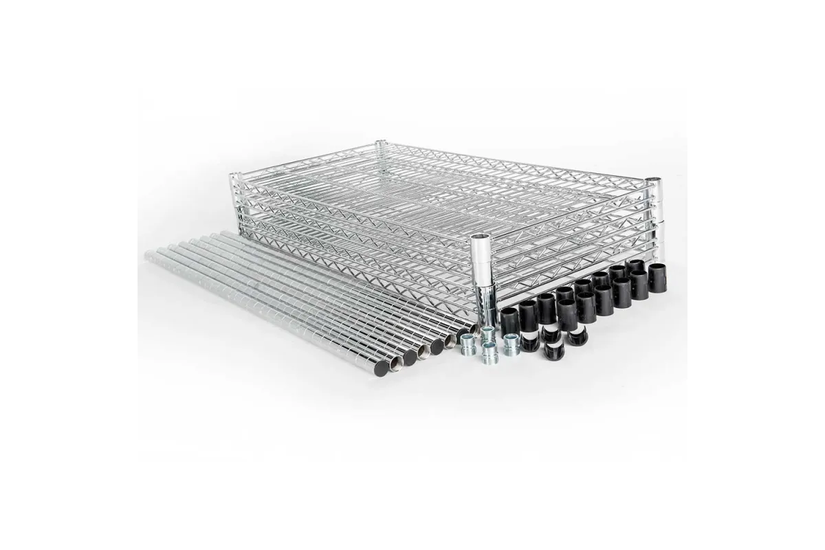 Regał chromowany, 4 półki, składany, 900x450x1800 mm Stalgast 680200