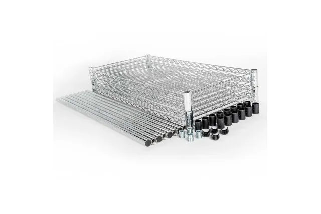 Regał chromowany, 4 półki, składany, 900x450x1800 mm Stalgast 680200
