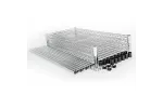 Regał chromowany, 4 półki, składany, 900x450x1800 mm Stalgast 680200