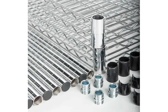 Regał chromowany, 4 półki, składany, 900x450x1800 mm Stalgast 680200