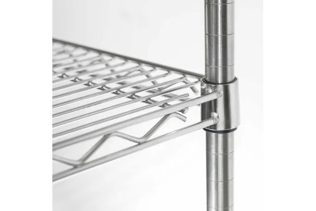 Regał chromowany, 4 półki, składany, 910x610x1800 mm Stalgast 681092