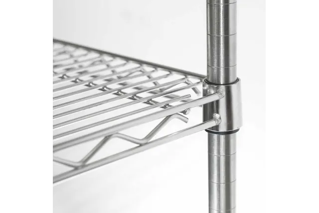 Regał chromowany, 4 półki, składany, 1220x610x1800 mm Stalgast 681122
