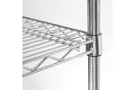 Regał chromowany, 4 półki, składany, 1220x610x1800 mm Stalgast 681122