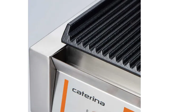 Kontakt grill pojedynczy, ryflowany, Caterina, P 1.8 kW Caterina 742018