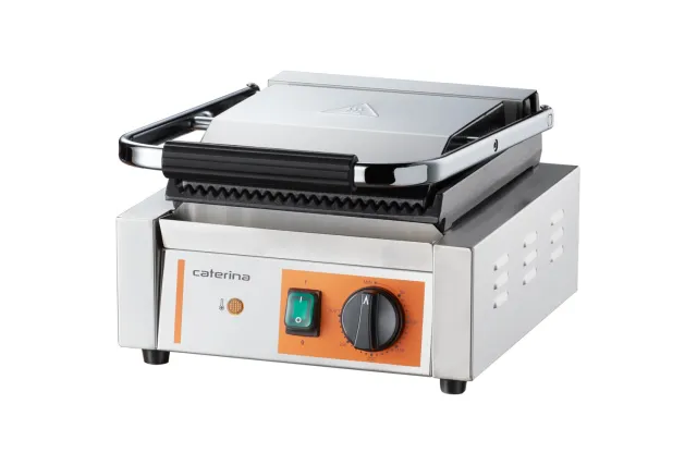 Kontakt grill pojedynczy, ryflowany, Caterina, P 1.8 kW Caterina 742018