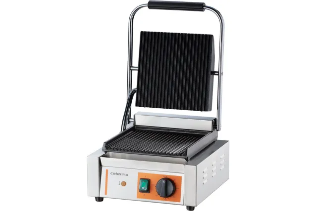 Kontakt grill pojedynczy, ryflowany, Caterina, P 1.8 kW Caterina 742018
