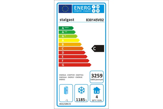 Szafa mroźnicza 2 drzwiowa ze stali nierdzewnej, GN 2/1, V 1300 l Stalgast 830145