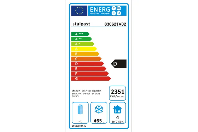Szafa mroźnicza ze stali nierdzewnej, GN 2/1, V 650 l Stalgast 830621