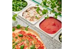 Stół chłodniczy 3 drzwiowy do pizzy z nadstawką szklaną, V 402 l Stalgast 833037