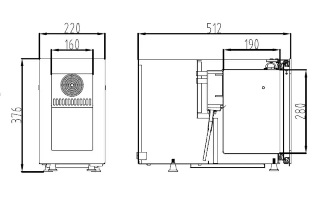Lodówka, chłodziarka do mleka, Stalgast, V 8.1 l, P 0.06 kW Stalgast 844100