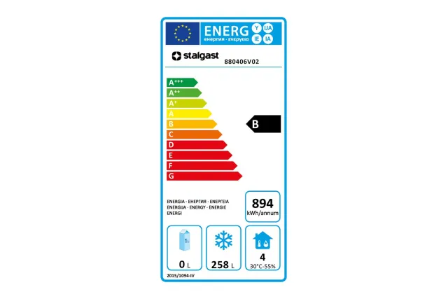 Szafa mroźnicza ze stali nierdzewnej, wnętrze z ABS, V 361 l Stalgast 880406