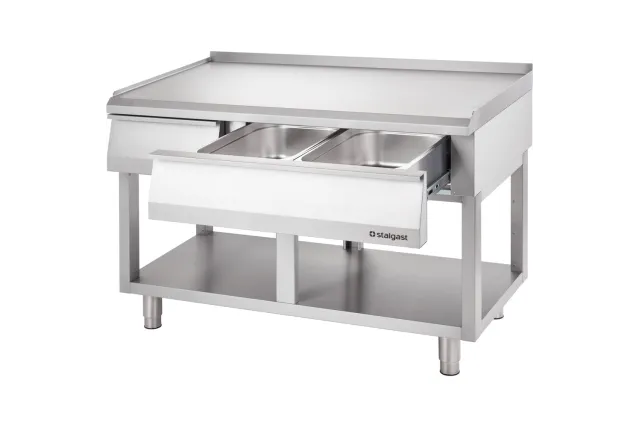 Stanowisko neutralne, nastawne, z szufladami, 1200 mm Stalgast 9700610