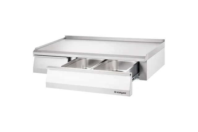 Stanowisko neutralne, nastawne, z szufladami, 1200 mm Stalgast 9700610