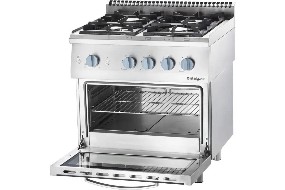 Kuchnia gazowa z piekarnikiem gazowym, 800x700, 24.0+5.0 kW, G20/20 mbar Stalgast 9710310
