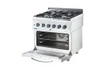 Kuchnia gazowa ECO z piekarnikiem elektrycznym, 800x700, 17.0+6.5 kW, G30/37 mbar Stalgast 9713630