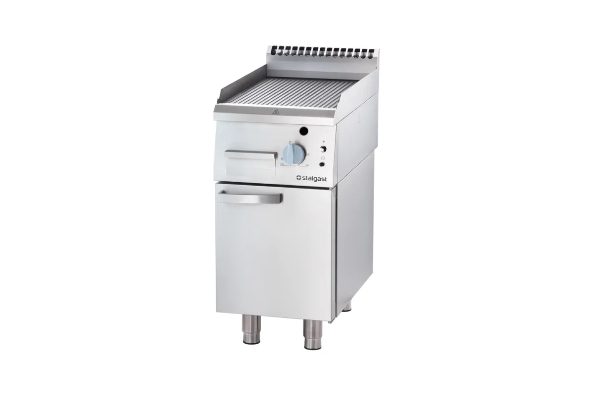 Płyta grillowa nastawna, stalowa, ryflowana, gazowa, 400x700, 6.5 kW, G30/37 mbar Stalgast 9730230
