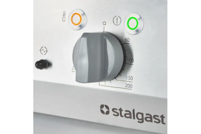 Płyta grillowa elektryczna, chromowana, ryflowana, P 4 kW, U 400 V Stalgast 9736200