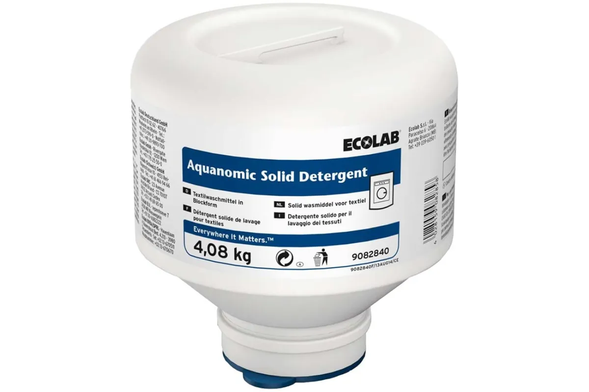 Aquanomic Solid Detergent 4.08 kg Ecolab 9082880 środek piorący w bloku do tkanin